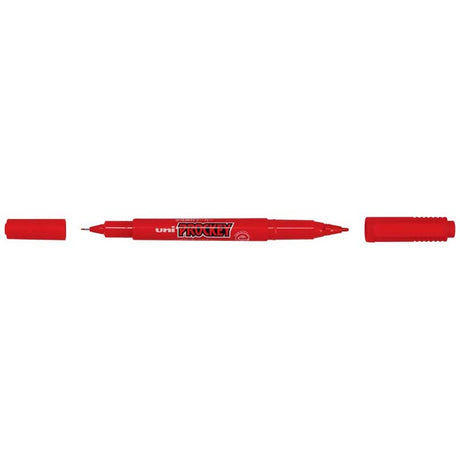 Uni Prockey Marker Dual Tip 0.4/0.9mm Red PM-120 - Cafe Supply