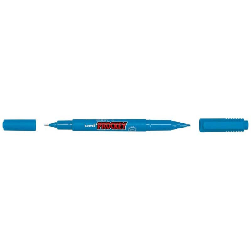 Uni Prockey Marker Dual Tip 0.4/0.9mm Light Blue PM-120 - Cafe Supply