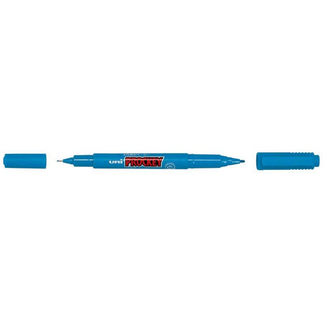 Uni Prockey Marker Dual Tip 0.4/0.9mm Light Blue PM-120 - Cafe Supply