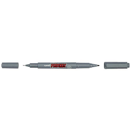 Uni Prockey Marker Dual Tip 0.4/0.9mm Grey PM-120 - Cafe Supply