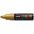 Uni Posca Marker 8.0mm Bold Chisel Gold PC-8K - Cafe Supply