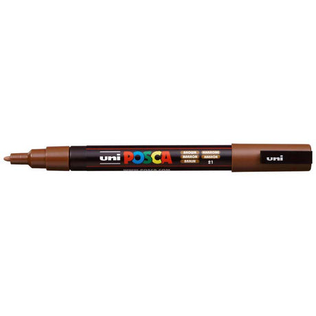 Uni Posca Marker 0.9-1.3mm Fine Brown PC-3M - Cafe Supply