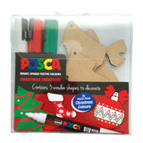 Uni Posca Christmas Decorations Activity Pack Ornaments - Cafe Supply