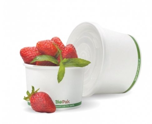 250ML / 8OZ WHITE BIOBOWL - Cafe Supply