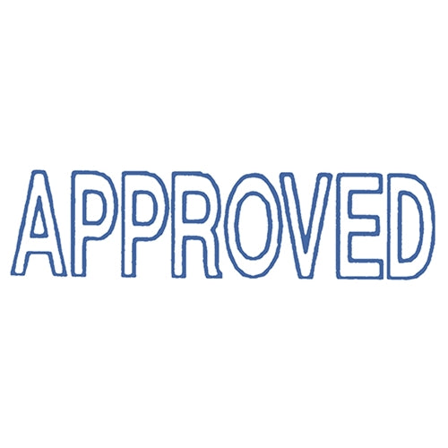 Dixon Stamp 015 Approved Blue Pre Inked - Cafe Supply