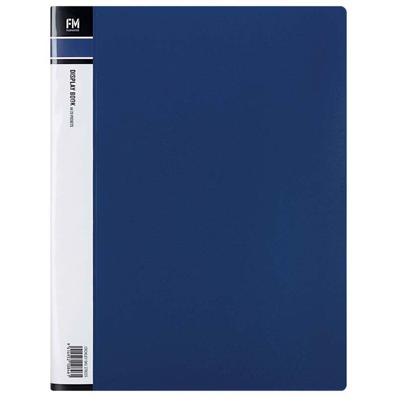 FM Display Book A4 Blue 20 Pocket - Cafe Supply
