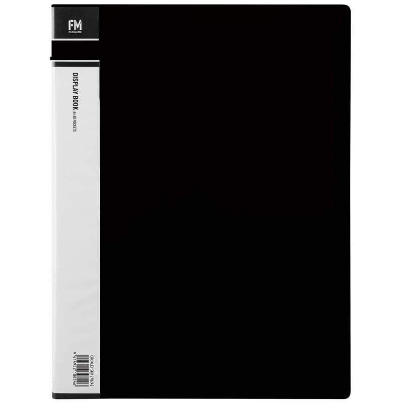 FM Display Book A4 Black 40 Pocket - Cafe Supply