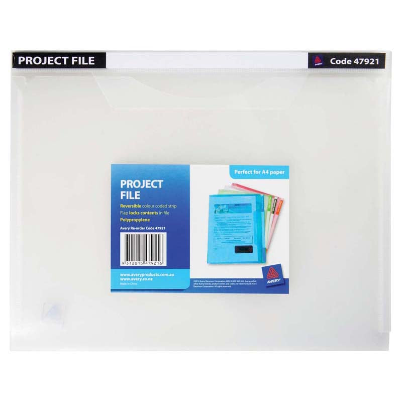 Avery Project File A4 Clear - Cafe Supply