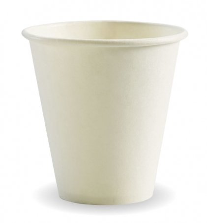 280ML / 8OZ (90MM) WHITE SINGLE WALL BIOCUP - Cafe Supply