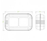 28X16X7CM / 11.6X6X3" 2-COMPARTMENT WHITE BIOCANE CLAMSHELL - Cafe Supply