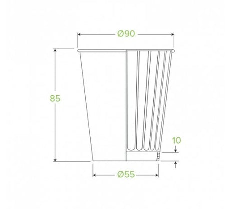295ML / 8OZ (90MM) ART SERIES DOUBLE WALL BIOCUP - Cafe Supply