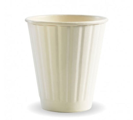 295ML / 8OZ (90MM) WHITE DOUBLE WALL BIOCUP - Cafe Supply
