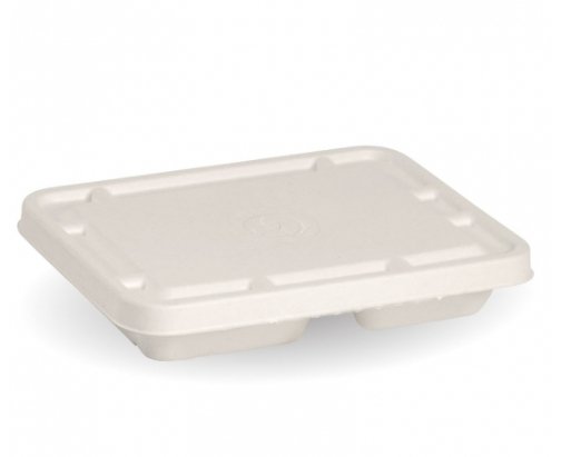 3-COMPARTMENT WHITE BIOCANE TAKEAWAY BASE - Cafe Supply
