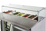 3 DOORS PIZZATABLE SALADETTE FRIDGE 1365 MM ESL3864 - Cafe Supply