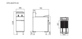 3 TUBES GAS DEEP FRYER W395 X D765 X H1128 NG COOKRITE ATFS-40-NG - Cafe Supply