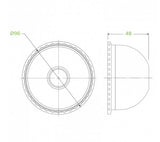 300-700ML CLEAR DOME 22MM HOLE LID - Cafe Supply