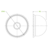 300-700ml Clear Dome 22mm Hole Lid - Cafe Supply