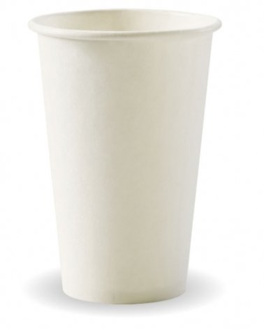 350ML / 12OZ (80MM) WHITE SINGLE WALL BIOCUP - Cafe Supply