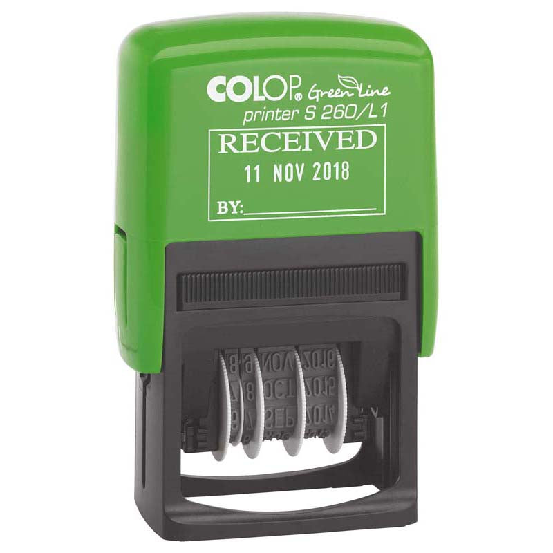 Colop Stamp Dater Greenline S260/L1 Received - Cafe Supply
