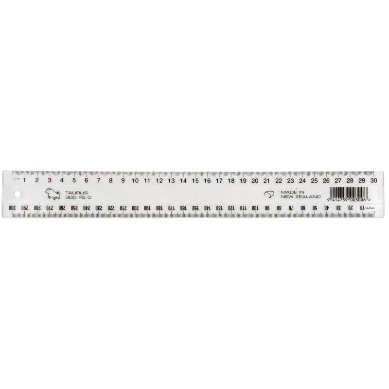 Taurus Ruler 300mm Clear - Cafe Supply
