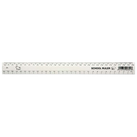 Taurus Ruler 300mm White School - Cafe Supply