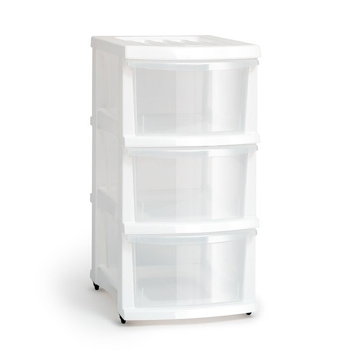 Taurus Storage Organiser 3 Drawer White - Cafe Supply