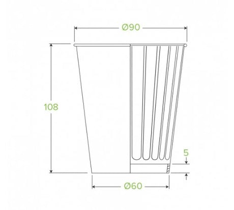 390ML / 12OZ (90MM) ART SERIES DOUBLE WALL BIOCUP - Cafe Supply