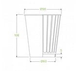 390ML / 12OZ (90MM) LEAF DOUBLE WALL BIOCUP - Cafe Supply