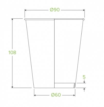 390ML / 12OZ (90MM) LEAF SINGLE WALL BIOCUP - Cafe Supply