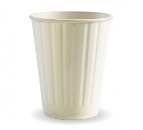 390ML / 12OZ (90MM) WHITE DOUBLE WALL BIOCUP - Cafe Supply