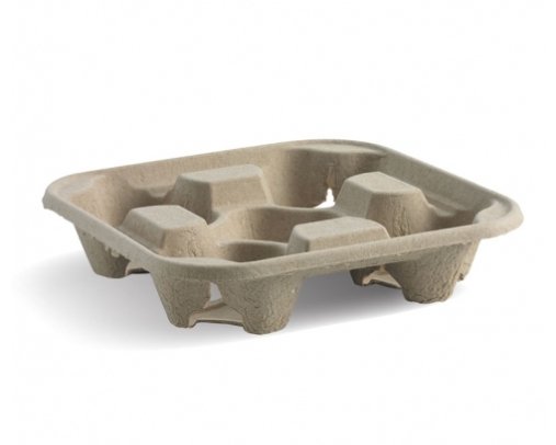 4 CUP BIOCUP TRAY - Cafe Supply