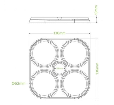4-PACK BIOCANE BEER RING HOLDER - Cafe Supply