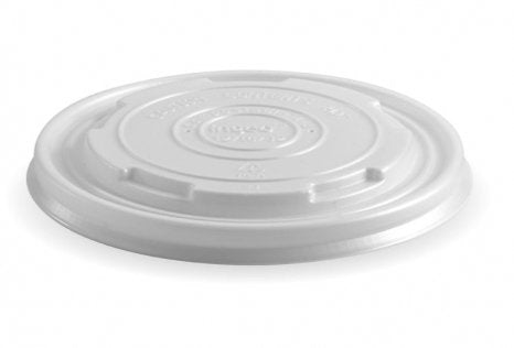 430-950ML / 12-32OZ BIOBOWL PLA WHITE LID - Cafe Supply