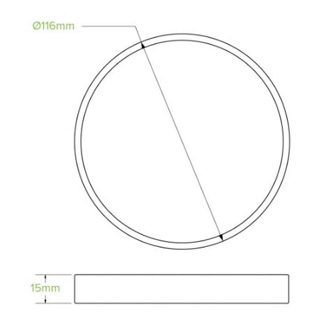 430-950ML / 12-32OZ BIOBOWL WHITE PAPER LID - Cafe Supply