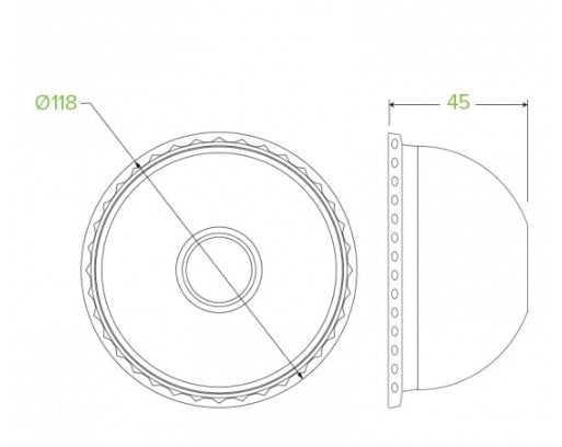 430-950ML / 12-32OZ PET DOME BIOBOWL LID - Cafe Supply