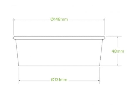 500ML SMALL KRAFT BIOBOWL - Cafe Supply