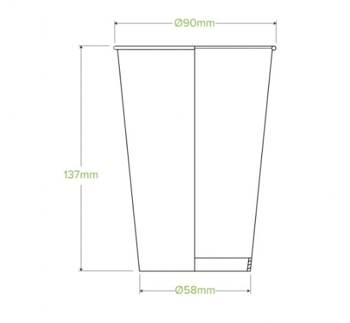 510ML/16OZ COLD PAPER BIOCUP - Cafe Supply