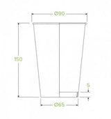 595ML / 20OZ (90MM) LEAF SINGLE WALL BIOCUP - Cafe Supply