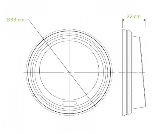 6-12OZ (80MM DIA) PLA WHITE SMALL LID - Cafe Supply