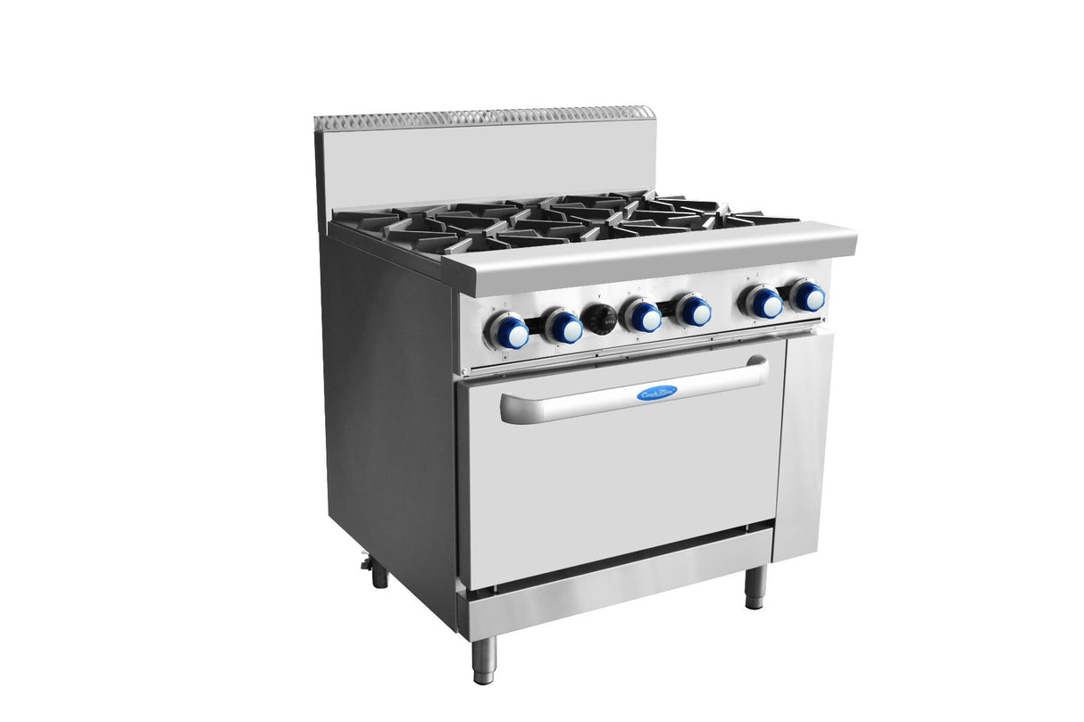 6 BURNERS WITH OVEN NG AT80G6B-O-NG - Cafe Supply