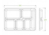 6-COMPARTMENT BIOCANE TRAY - Cafe Supply