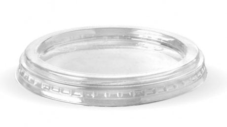 60-280ML FLAT CLEAR BIOCUP LID - Cafe Supply