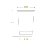 600ml Clear BioCup - Cafe Supply