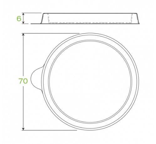 60ML PLA BIOCANE SAUCE CUP LID - Cafe Supply