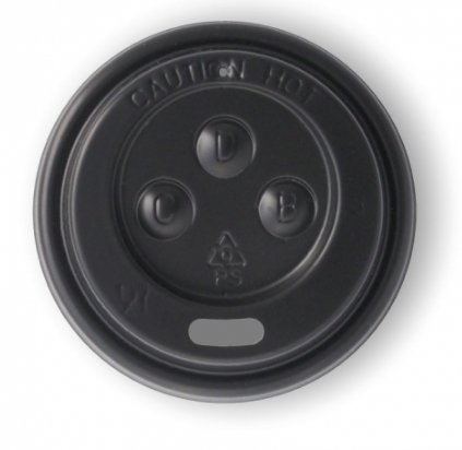 63MM PS BLACK SIPPER 4OZ LID - Cafe Supply