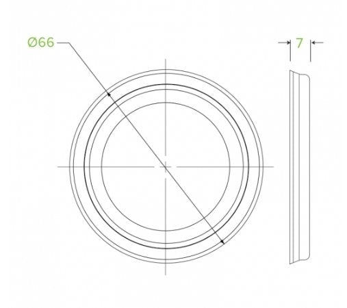 63MM PS WHITE NO HOLE 4OZ LID - Cafe Supply