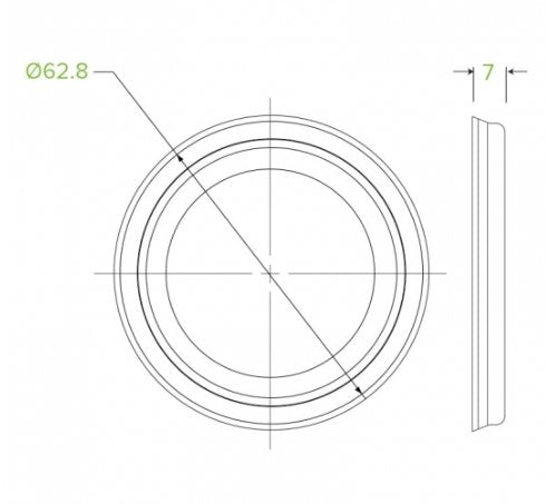 63MM PS WHITE NO HOLE 4OZ LID - Cafe Supply