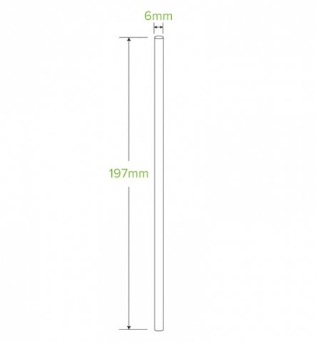 6MM BENDY WHITE STRAW - Cafe Supply