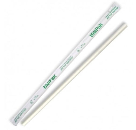 6MM INDIVIDUALLY WRAPPED WHITE REGULAR STRAW - Cafe Supply