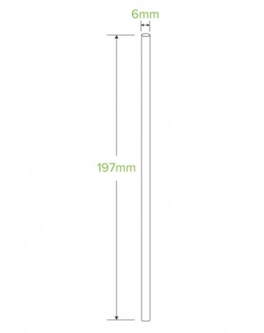 6MM INDIVIDUALLY WRAPPED WHITE REGULAR STRAW - Cafe Supply